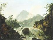 William Hodges A Cascade in the Tuauru Valley, Tahiti Spain oil painting artist